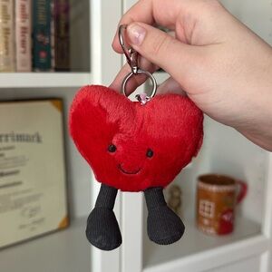 Jellycat Amuseables Red Heart Plush Bag Charm Keychain